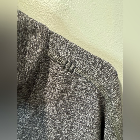 EUC Lululemon Surge Warm 1/2 Zip *Silver in Heathered Black - Picture 11 of 12